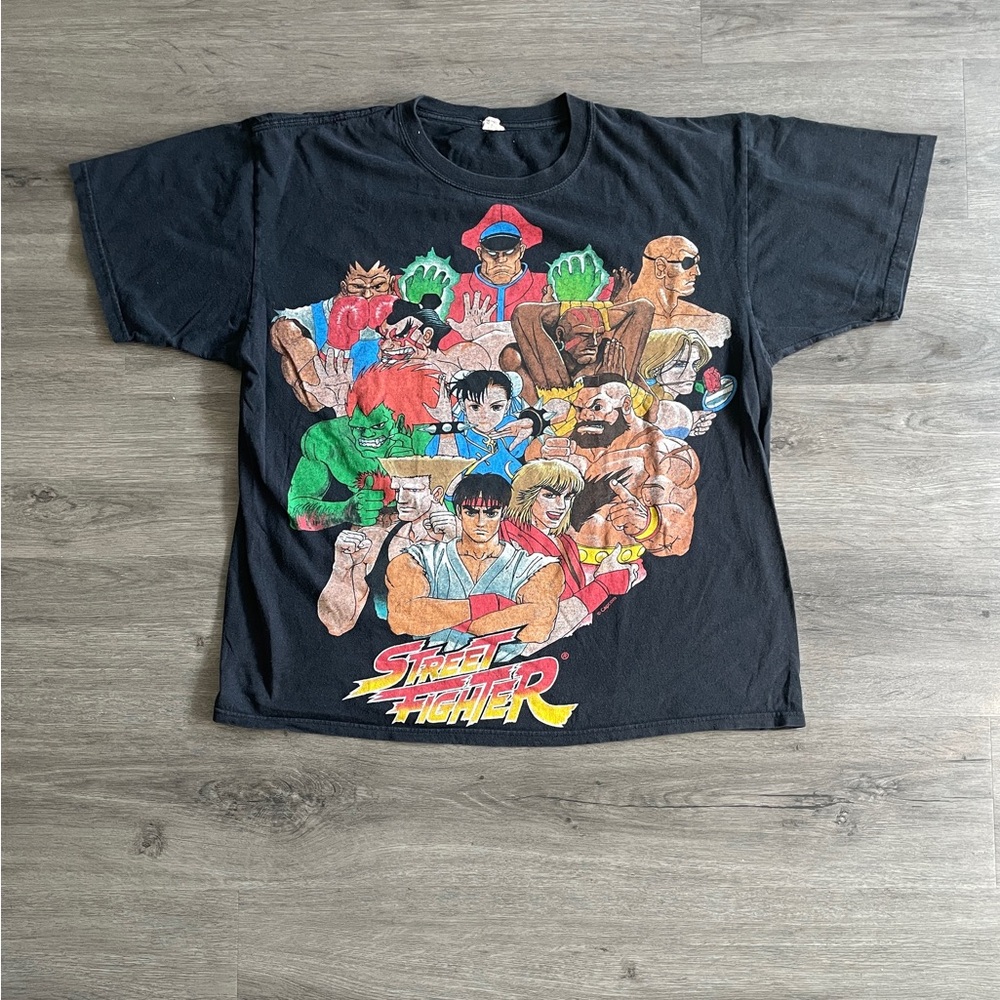 Vintage 90’s Anvil “Capcom Street fighter” Mega Graphic T-Shirt (Sz.XL)
